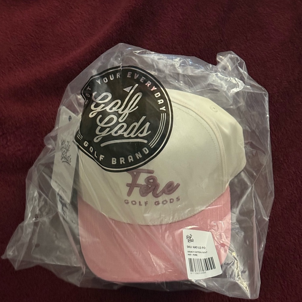 Golf Gods Pink and White Cap